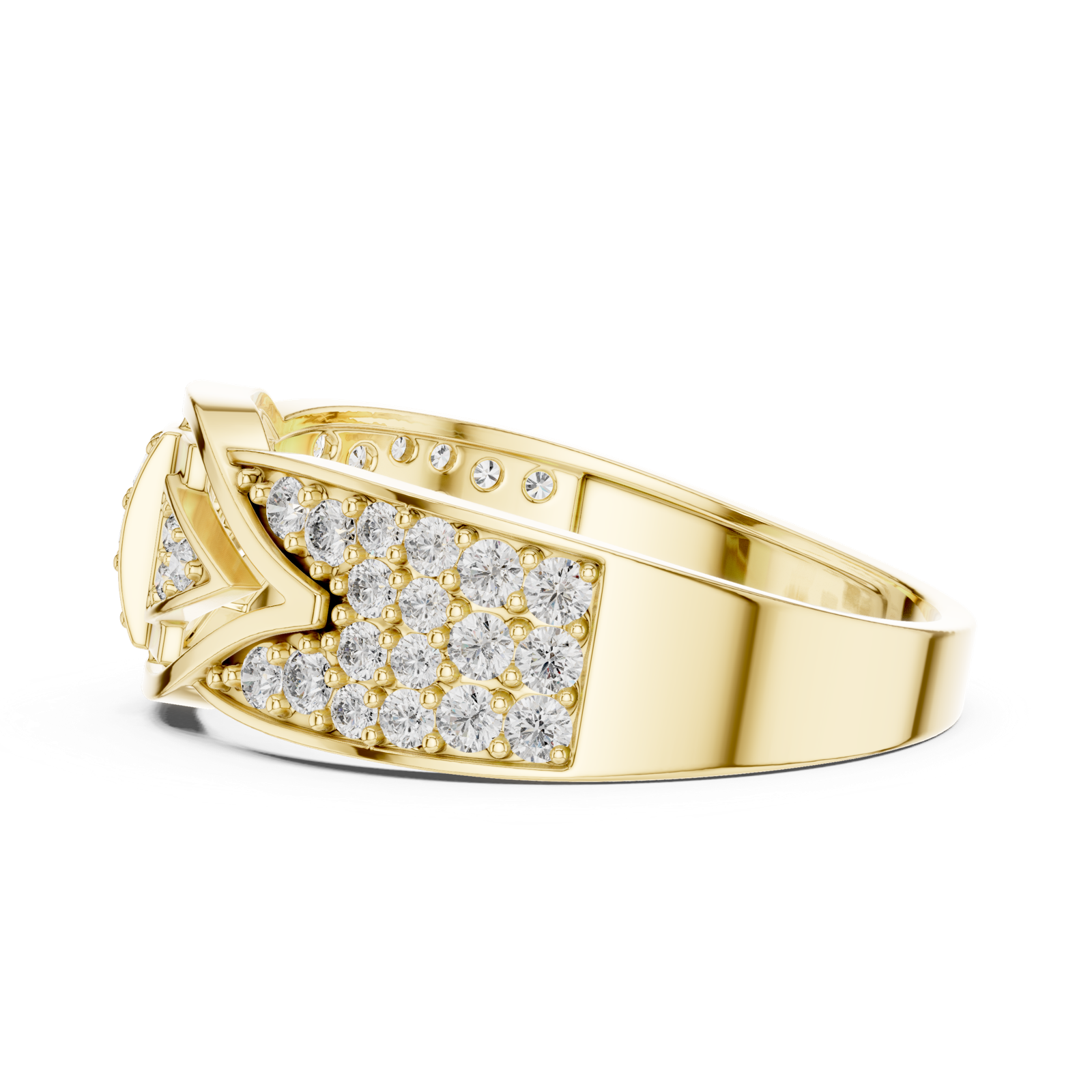 Gold Ring LR-01 (24), Yellow Gold, view 3