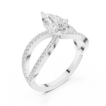 Gold Ring DDLR-1092, White Gold, view 2