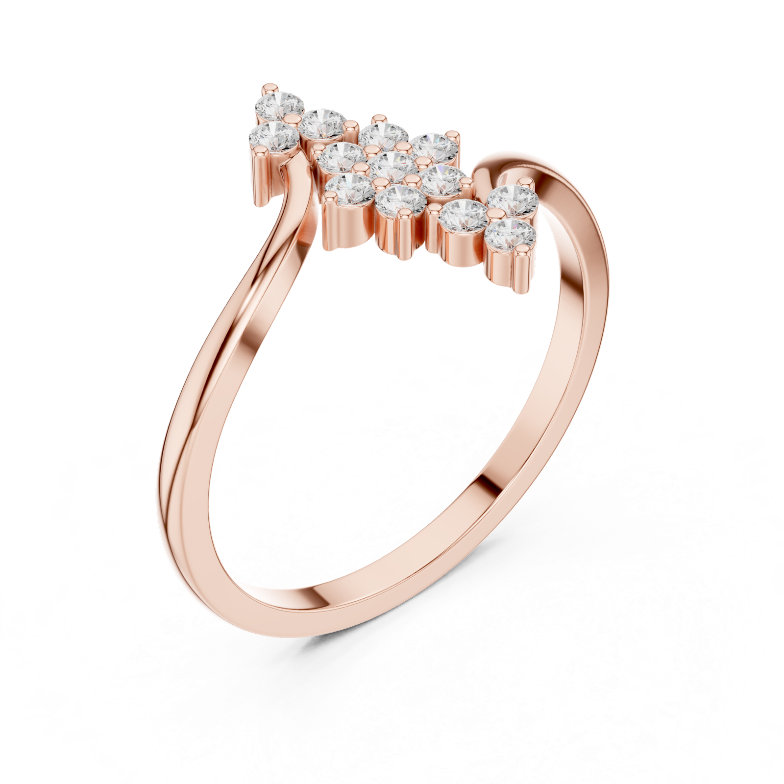 Gold Ring DDLR-742, Rose Gold, view 2