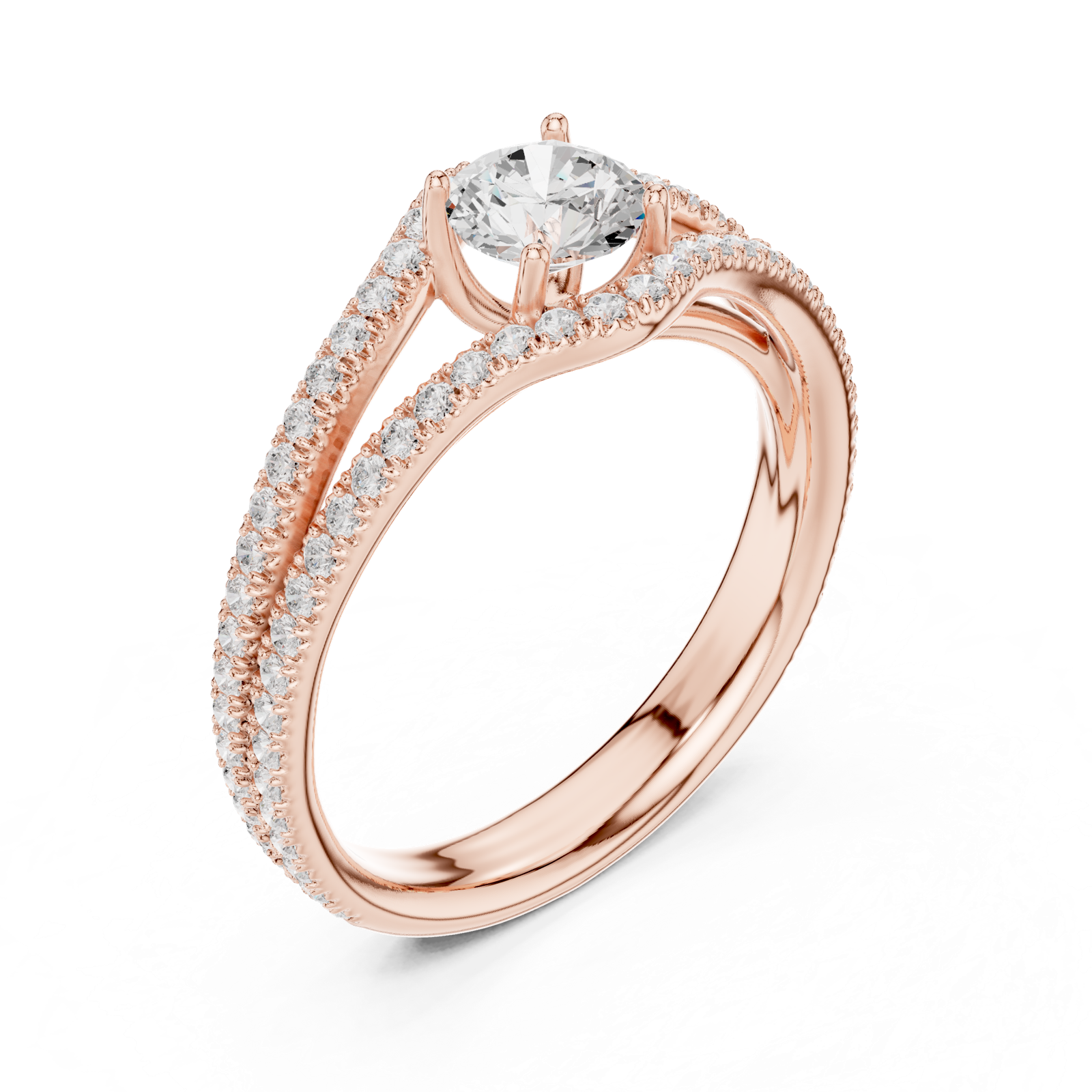 Gold Ring LR-0345, Rose Gold, view 2