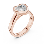 Gold Jewelry L36-3, Heart center stone, Rose Gold, view 2