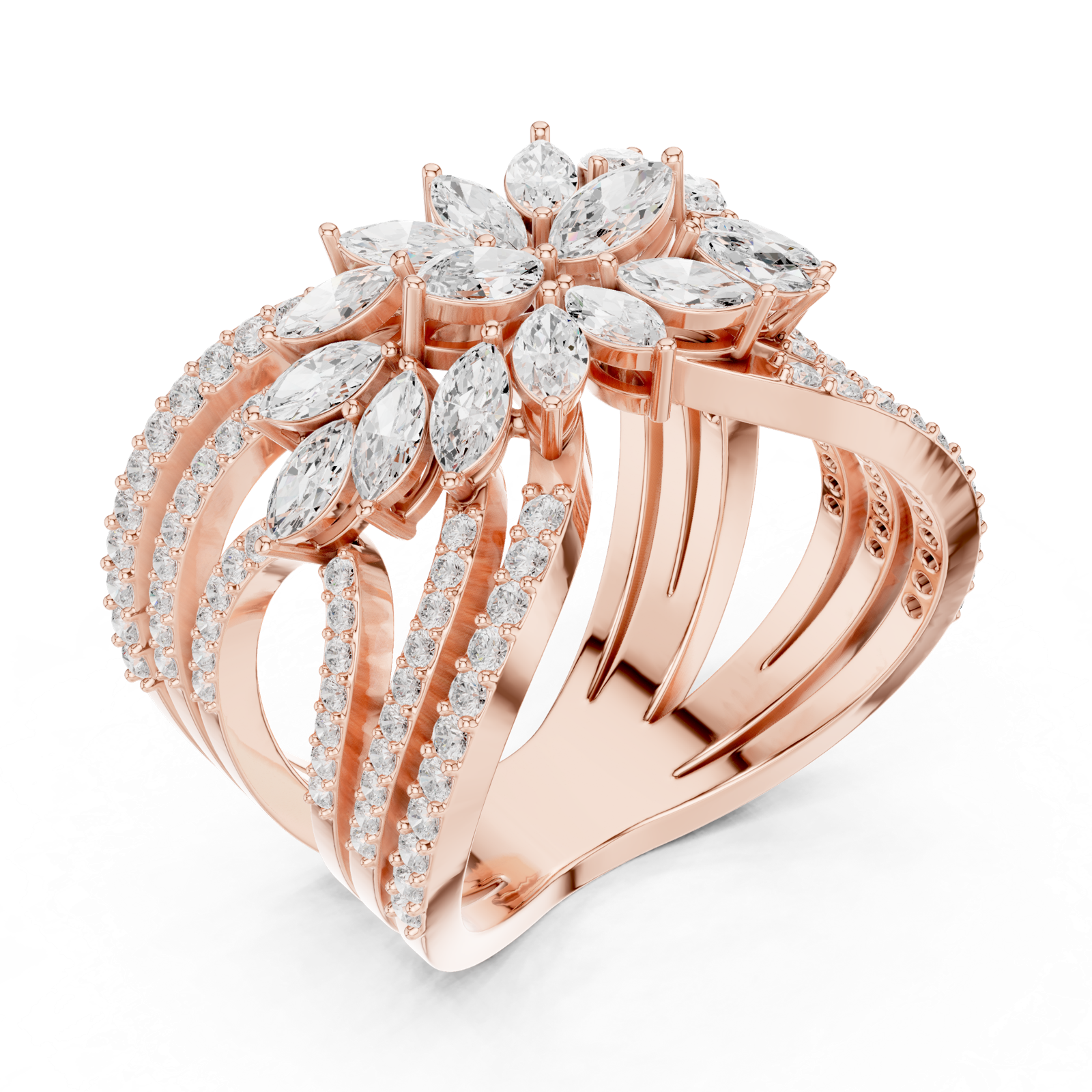 Gold Ring SBWR(67), Rose Gold, view 2