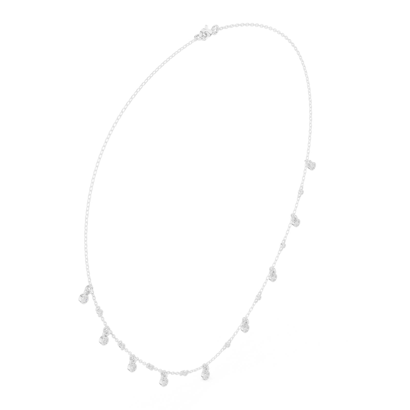 Gold Necklace SBWN (21), White Gold, view 1