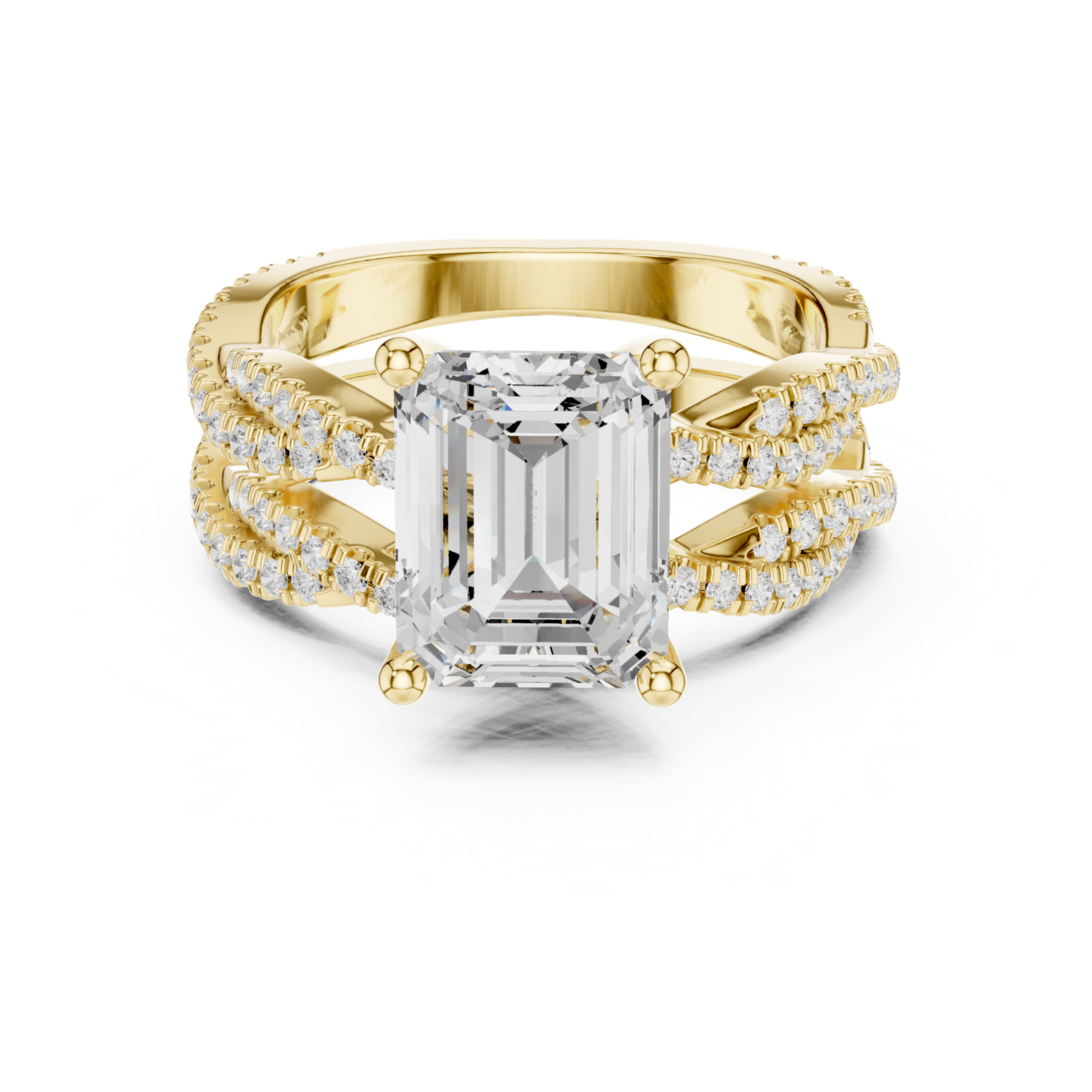 Gold Ring DDLR-300, Yellow Gold, view 4