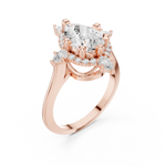 Gold Ring DDLR-412, Rose Gold, view 2