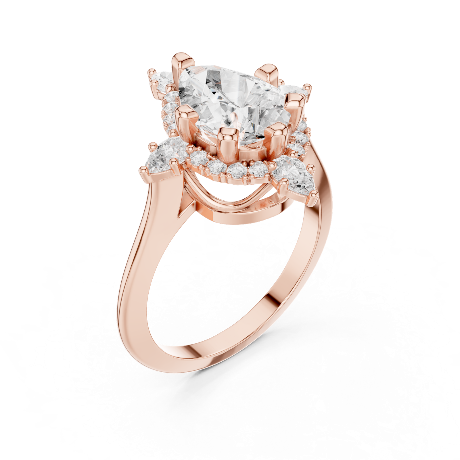 Gold Ring DDLR-412, Rose Gold, view 2