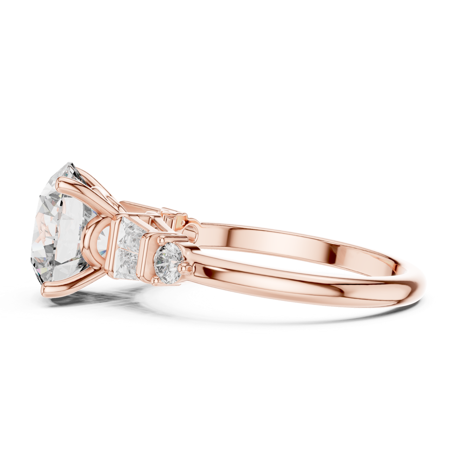 Gold Ring DDLR-157, Rose Gold, view 3