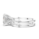 Gold Ring DDLR-441, Princess center stone, White Gold, view 3