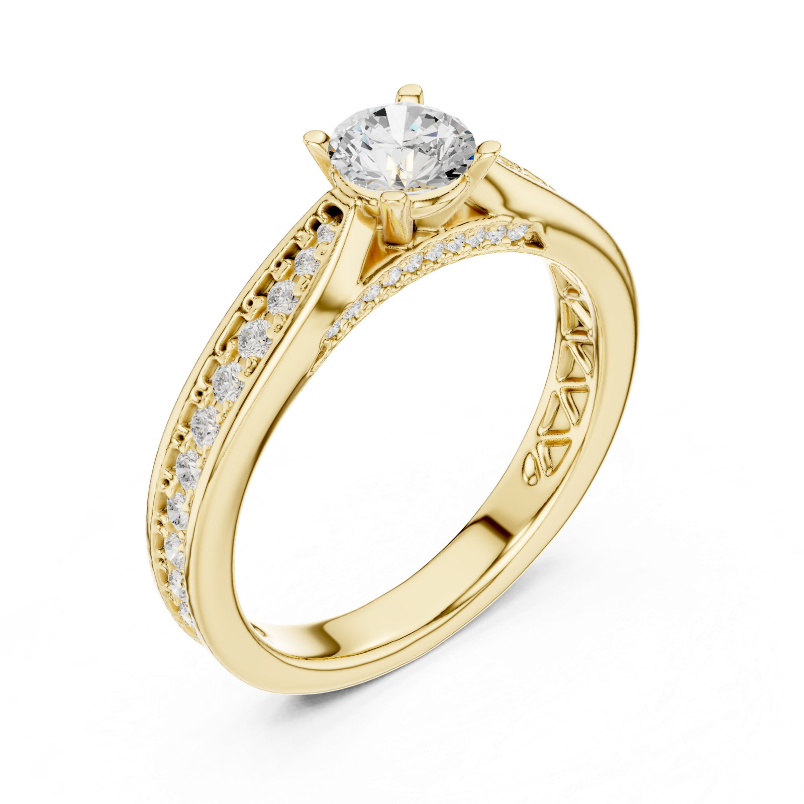 Gold Ring LR-0311, Yellow Gold, view 2