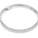 14K Solid Gold Lab Diamond Bracelet, White Gold, view 2