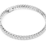 14K Solid Gold Lab Diamond Bracelet, White Gold, view 2