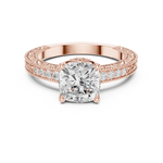 Gold Ring DDLR-977, Rose Gold, view 4