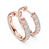 Gold Earrings L02-30, Rose Gold, view 2