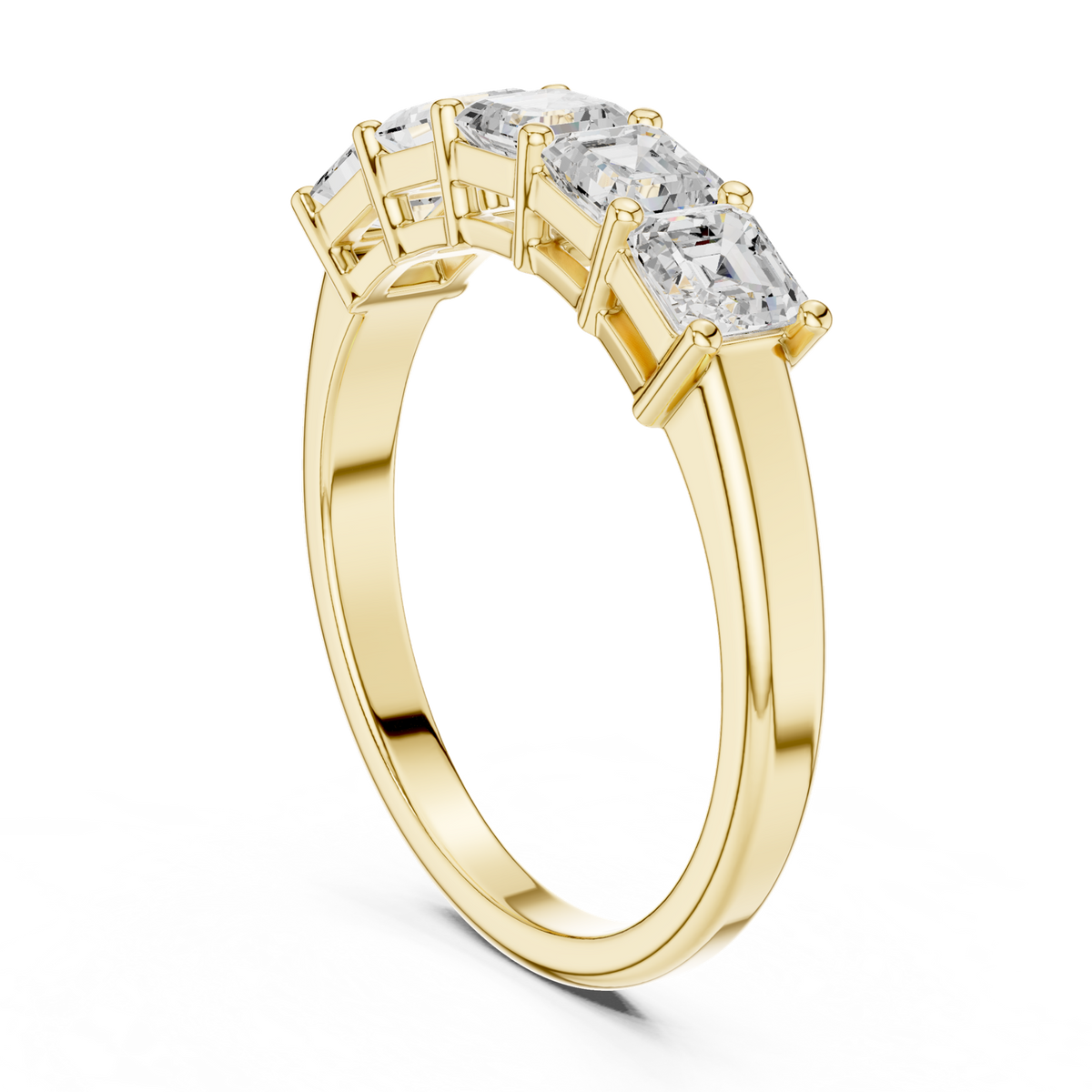 14K Solid Gold Lab Diamond Eternity Ring, Yellow Gold, view 1