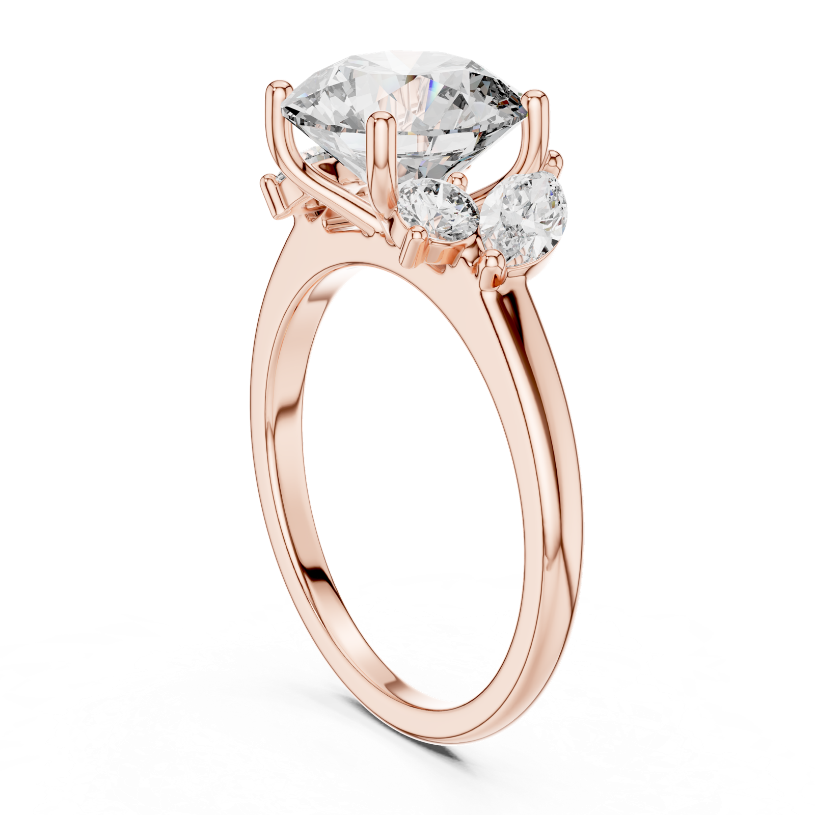 Gold Ring DDLR-074, Rose Gold, view 1