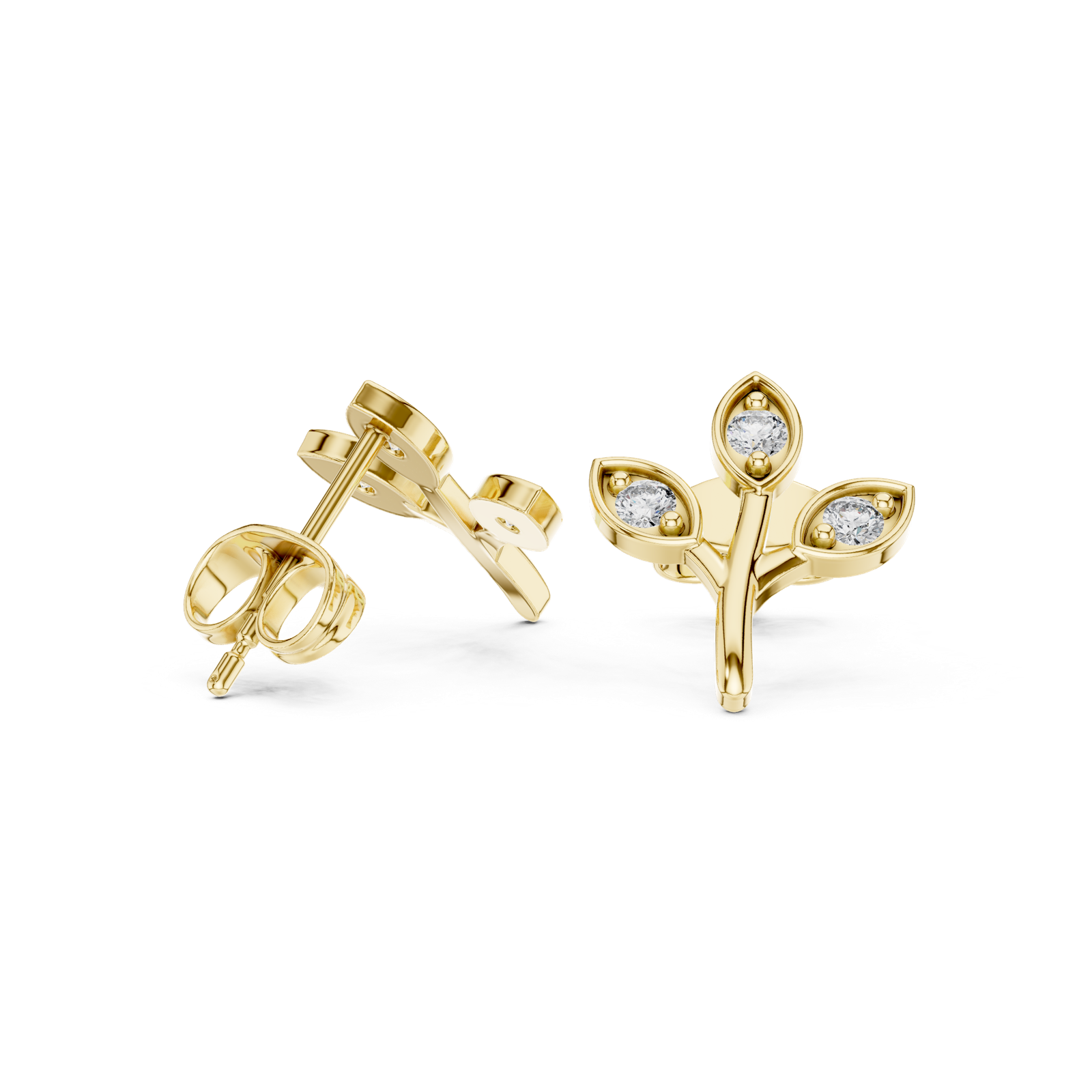 Gold Earrings 9-10093E, Yellow Gold