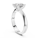 Gold Jewelry L36-8, Princess center stone, White Gold, view 1