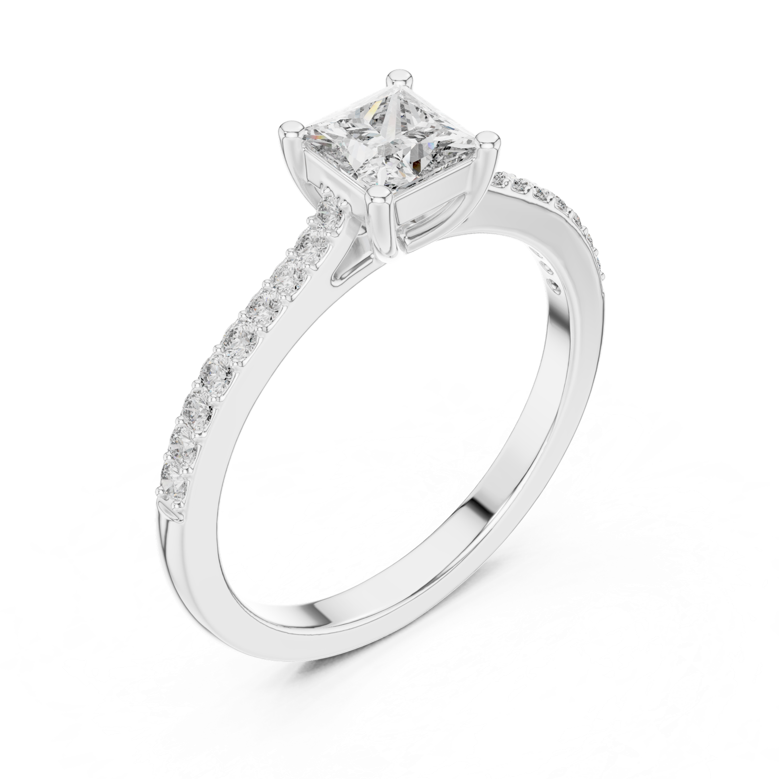 Gold Ring L28-111, White Gold, view 2