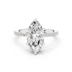 Gold Jewelry L36-16, Marquise center stone, White Gold