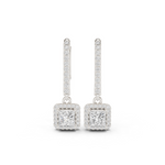 Gold Jewelry DDER-034, Princess center stone, White Gold