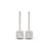 Gold Jewelry DDER-034, Princess center stone, White Gold