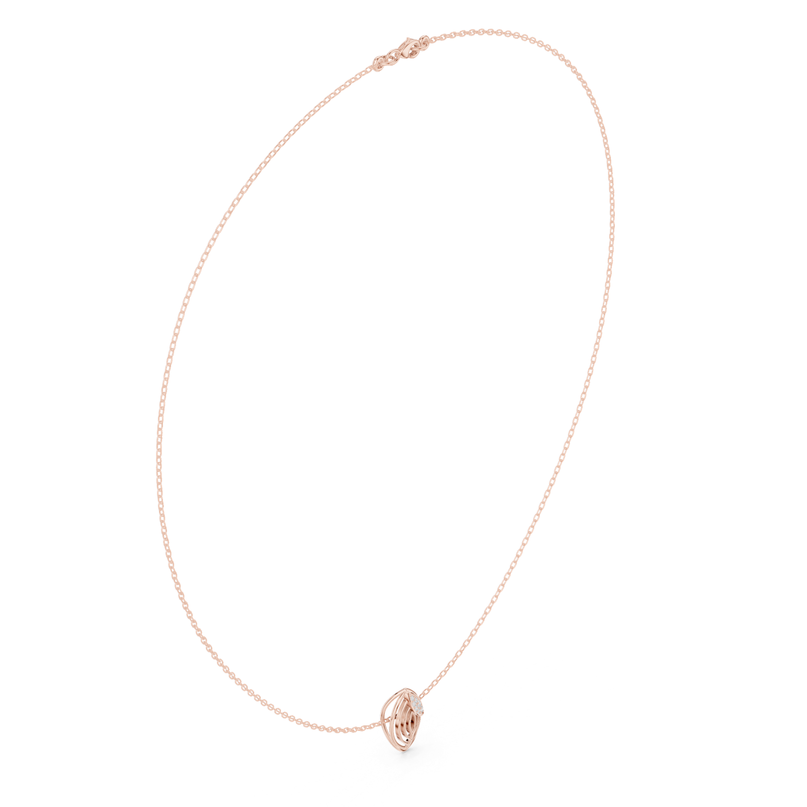 Gold Necklace SBWN (44), Rose Gold, view 1