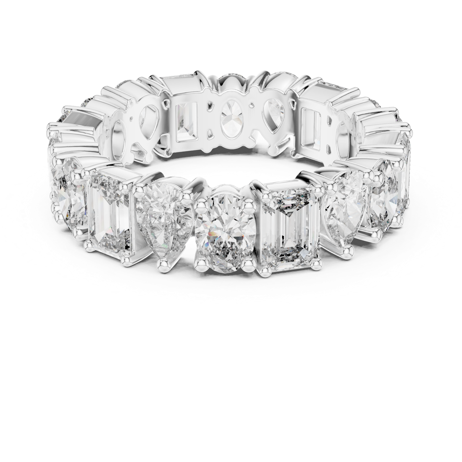 Gold Ring DDLR-239, White Gold, view 4