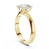 Gold Jewelry L36-8, Round center stone, Yellow Gold, view 1