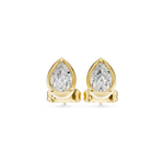 Gold Jewelry DDER-001, Pear center stone, Yellow Gold, view 4