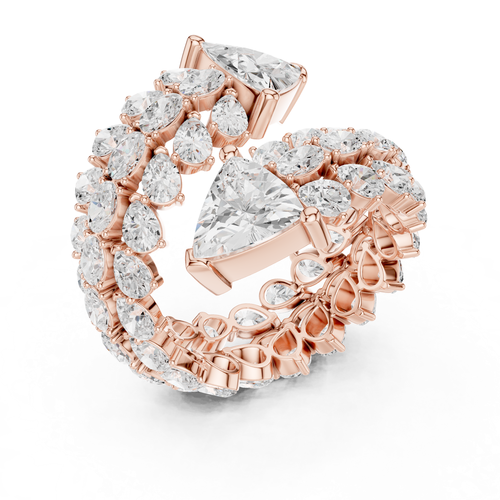 Gold Ring DDLR-845, Rose Gold, view 2
