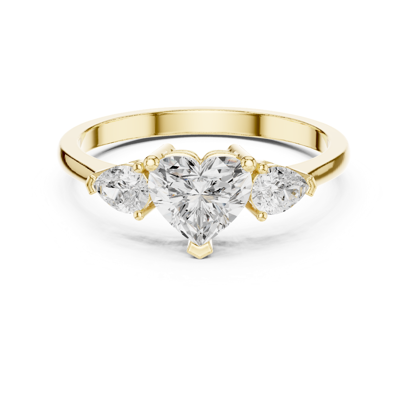 Gold Ring HLR-234, Yellow Gold, view 4