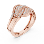Gold Ring DR-6287, Rose Gold, view 2