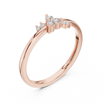 Gold Ring LR-01 (95), Rose Gold, view 2