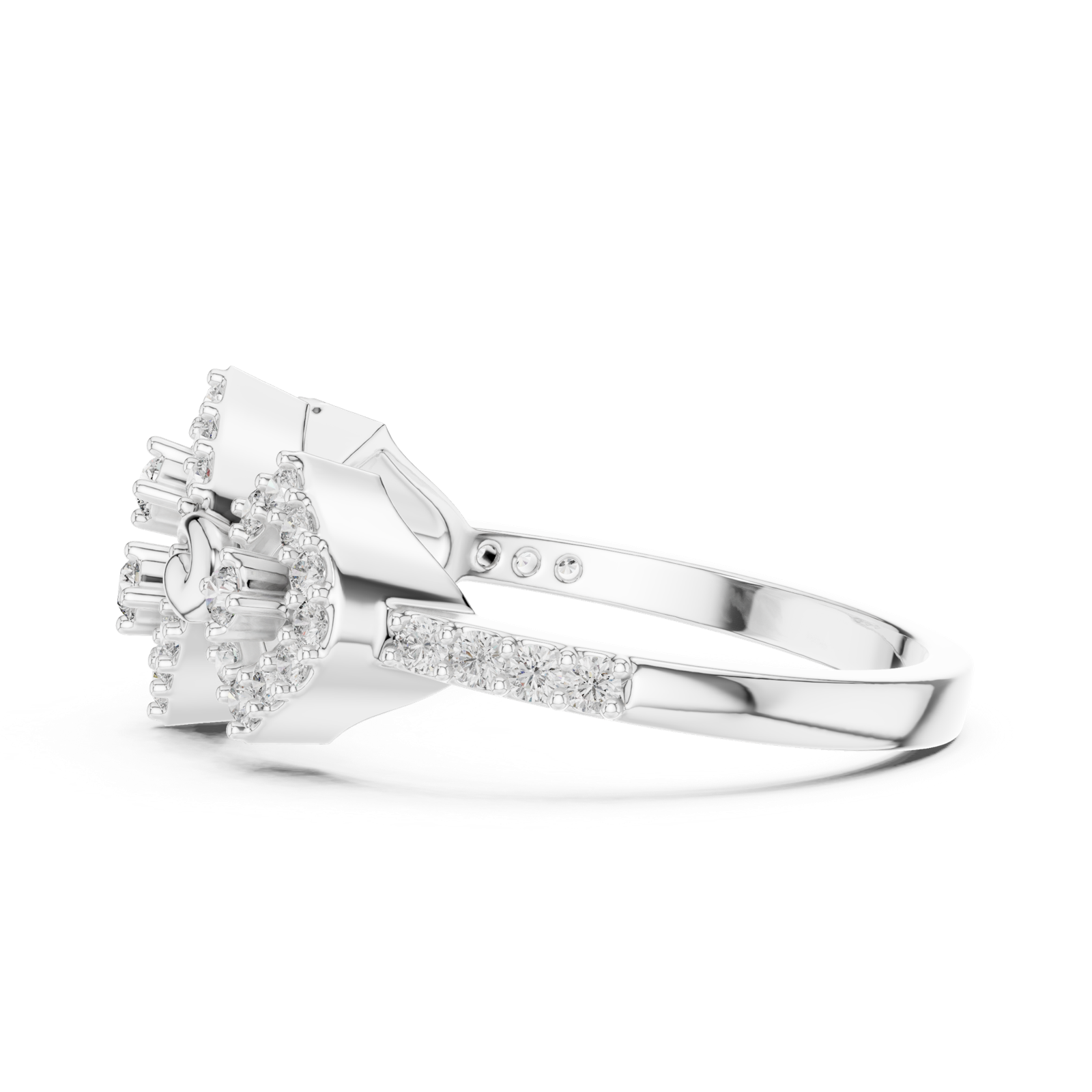 Gold Ring LR-01 (88), White Gold, view 3