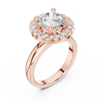 Gold Ring DDLR-333, Rose Gold, view 2