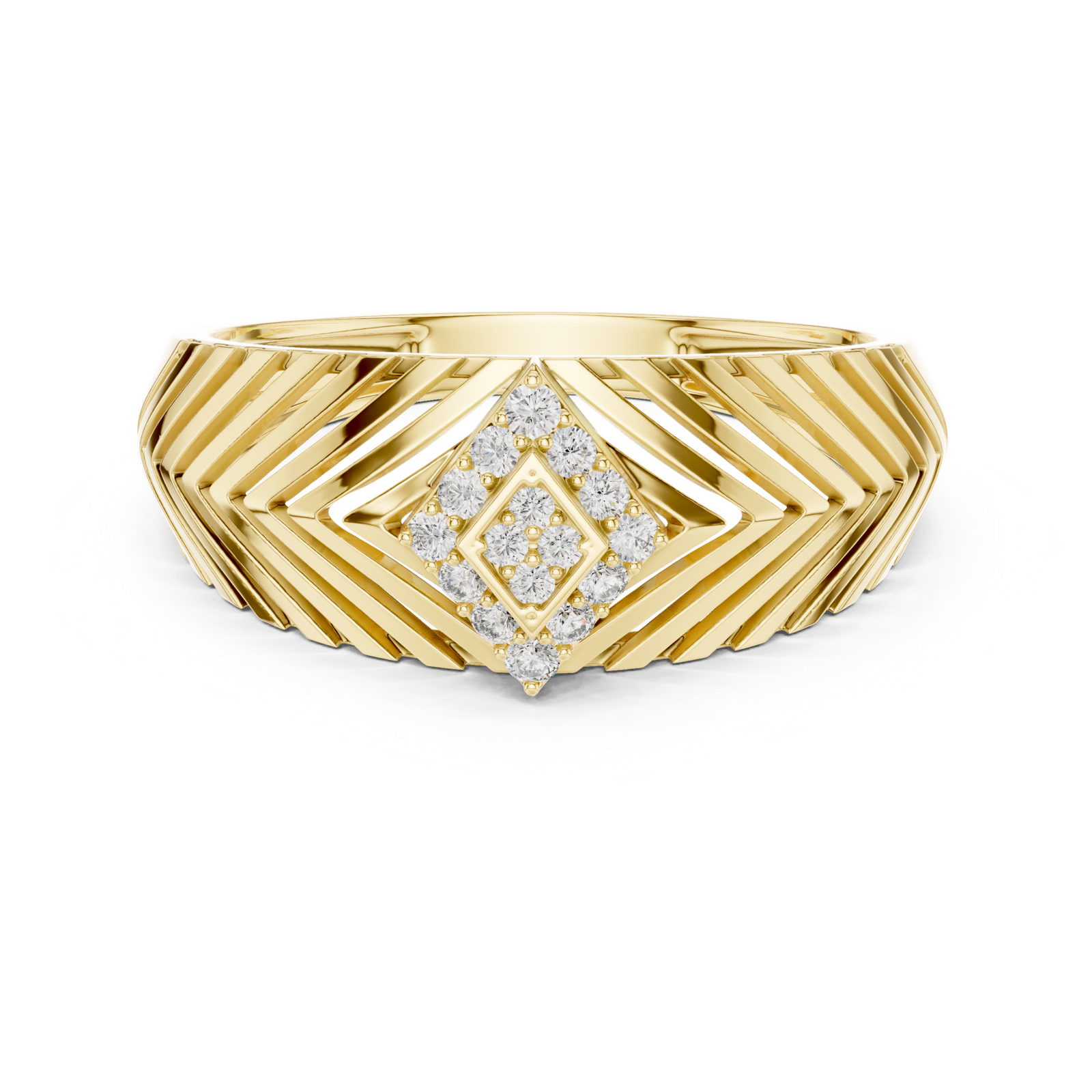 Gold Ring LR-01 (23), Yellow Gold, view 4