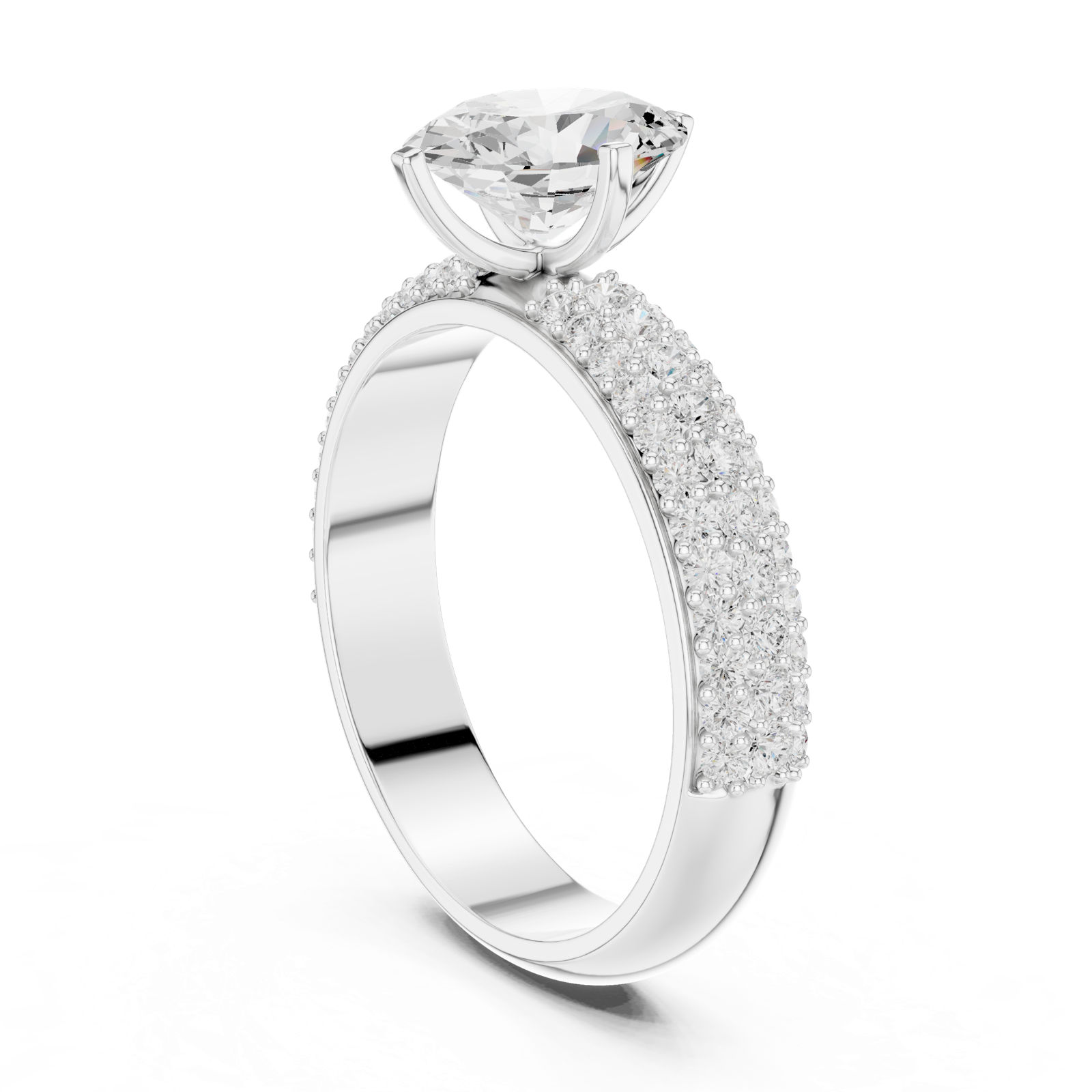 Gold Ring DDLR-1051, White Gold