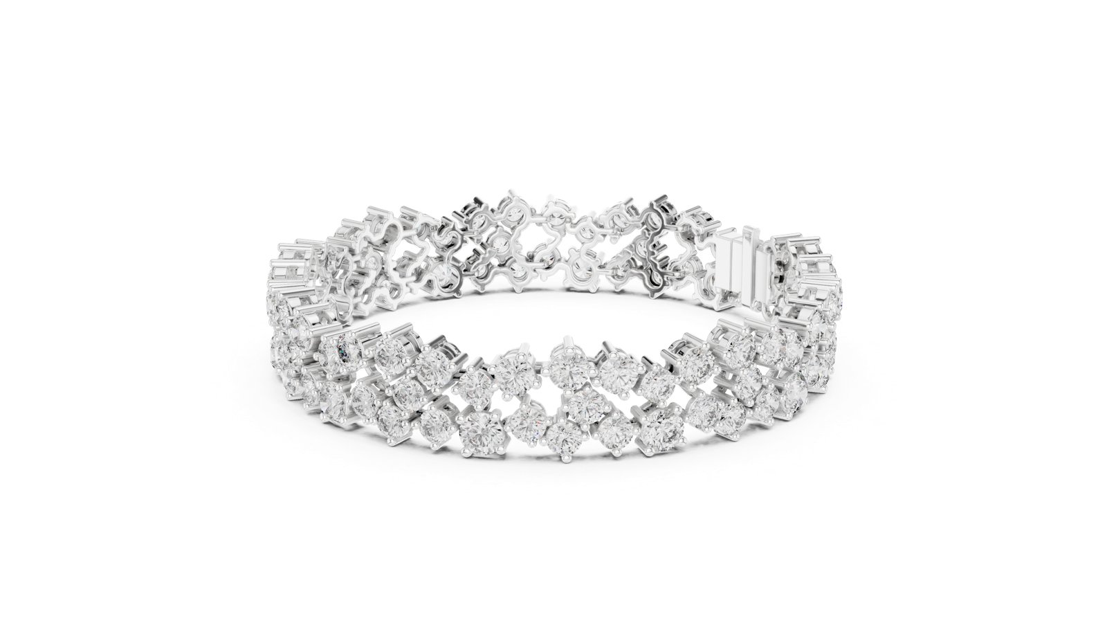 Gold Bracelet GLBR-0019, White Gold, view 1