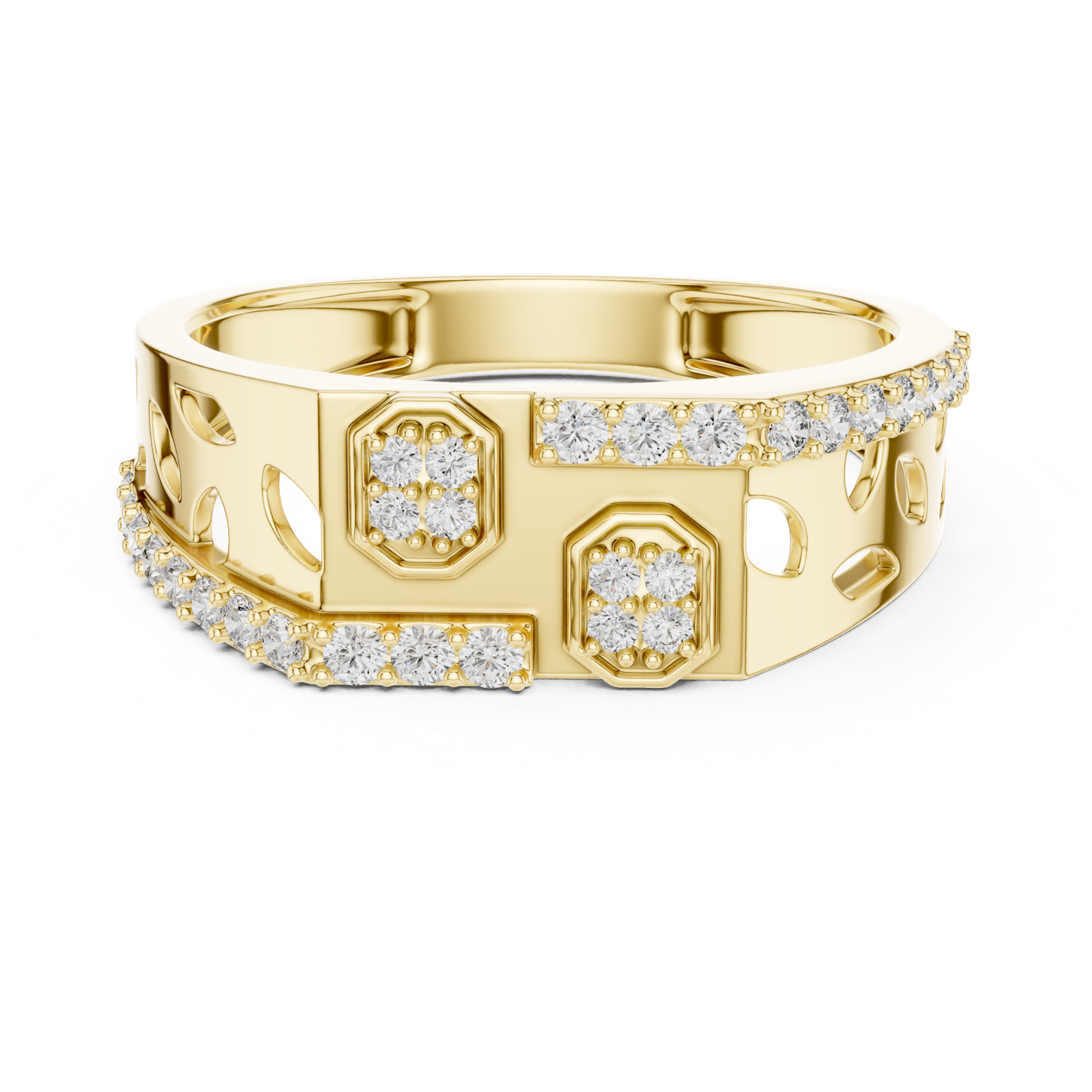 Gold Ring LR-01 (30), Yellow Gold, view 4