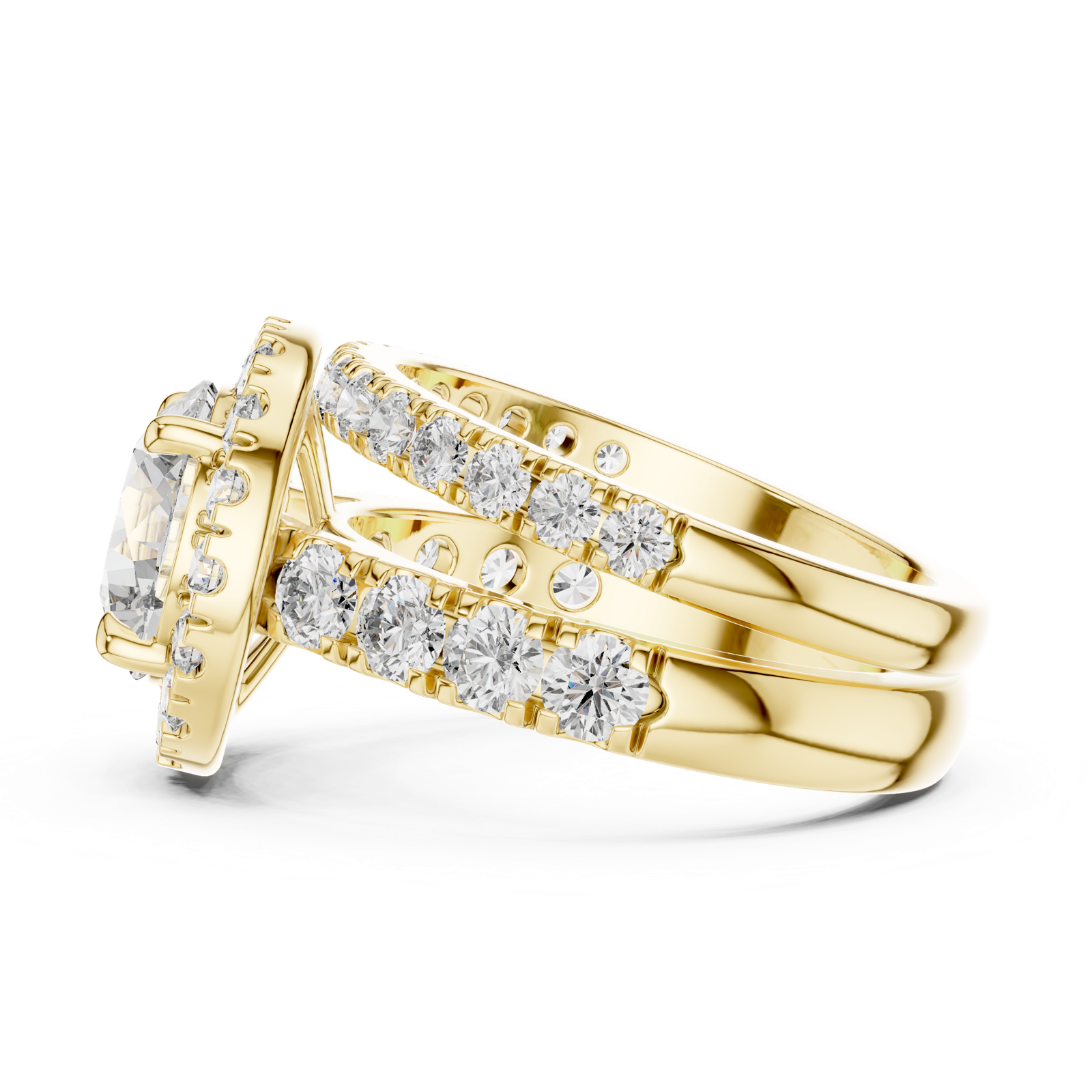 Gold Ring DDLR-007, Yellow Gold, view 3