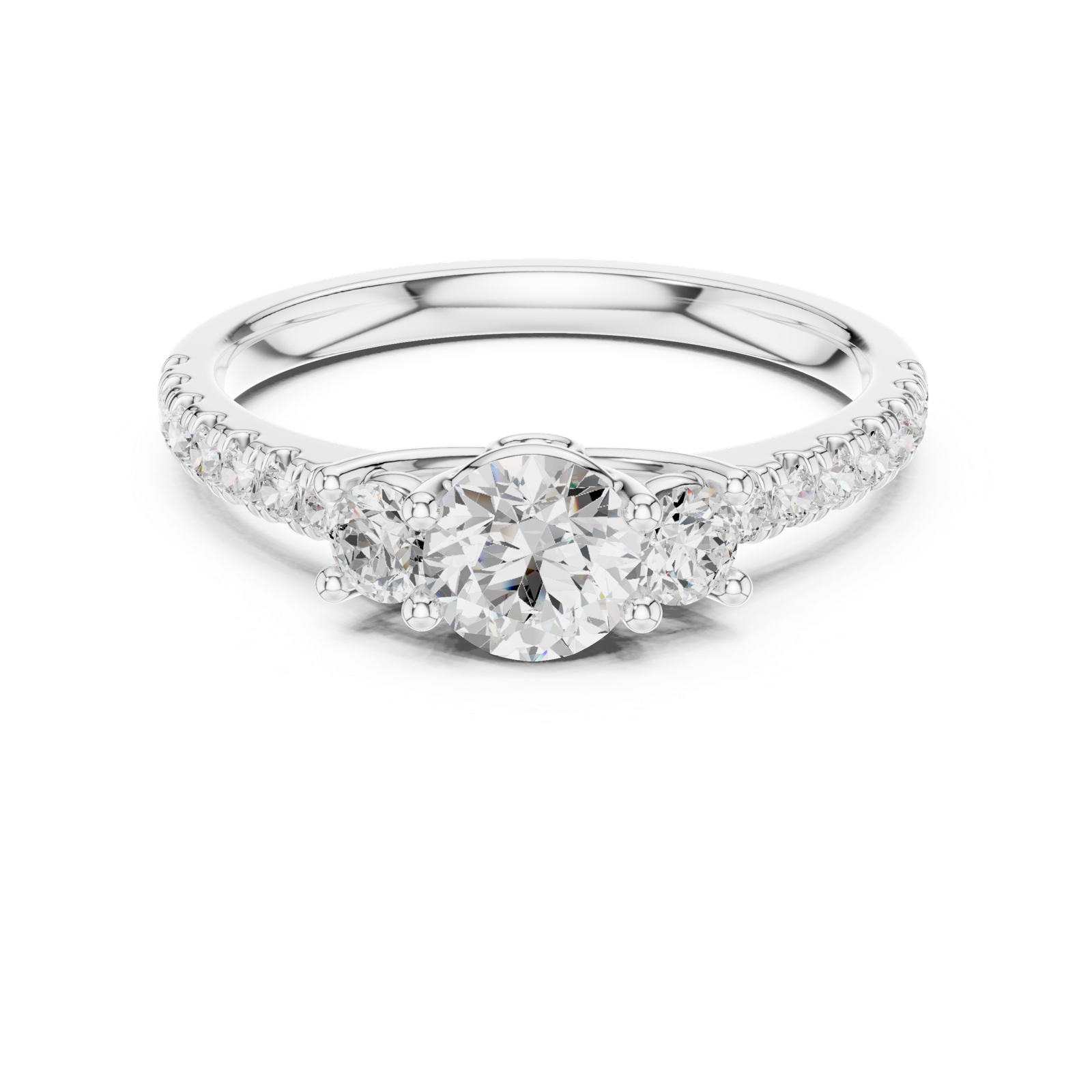 Gold Ring DDLR-788, White Gold, view 4