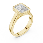Gold Jewelry L36-3, Radiant center stone, Yellow Gold, view 2