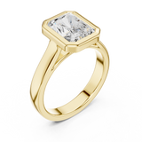 Gold Jewelry L36-3, Radiant center stone, Yellow Gold, view 2