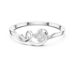 Gold Ring DR-6174, White Gold, view 4