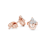 Gold Earrings 9-10078E, Rose Gold, view 1