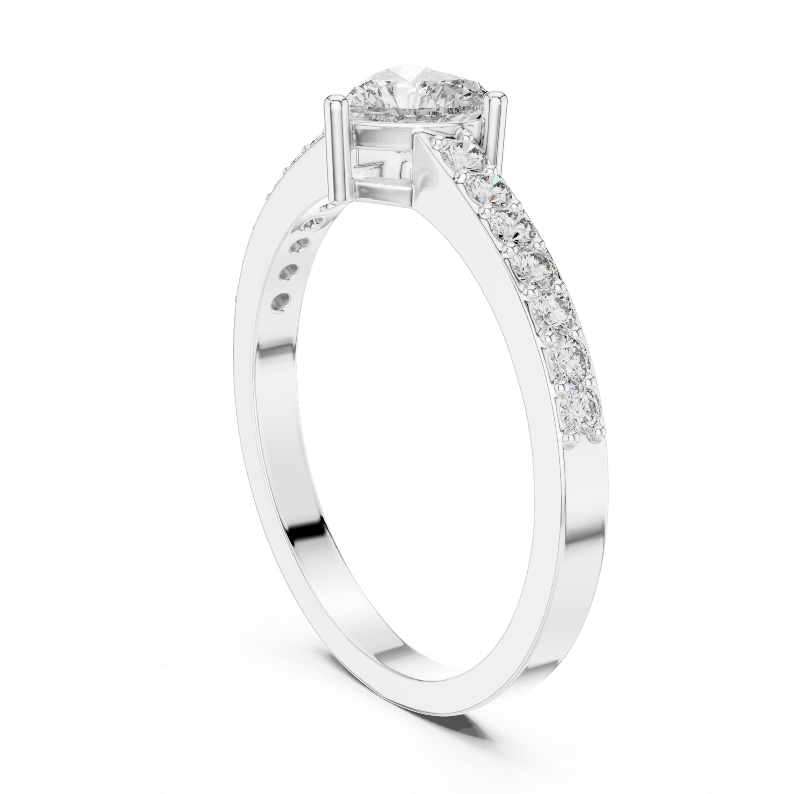 Gold Ring ABR-31, White Gold
