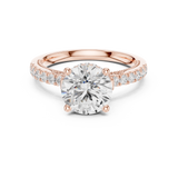Gold Ring DDLR-263, Rose Gold, view 4