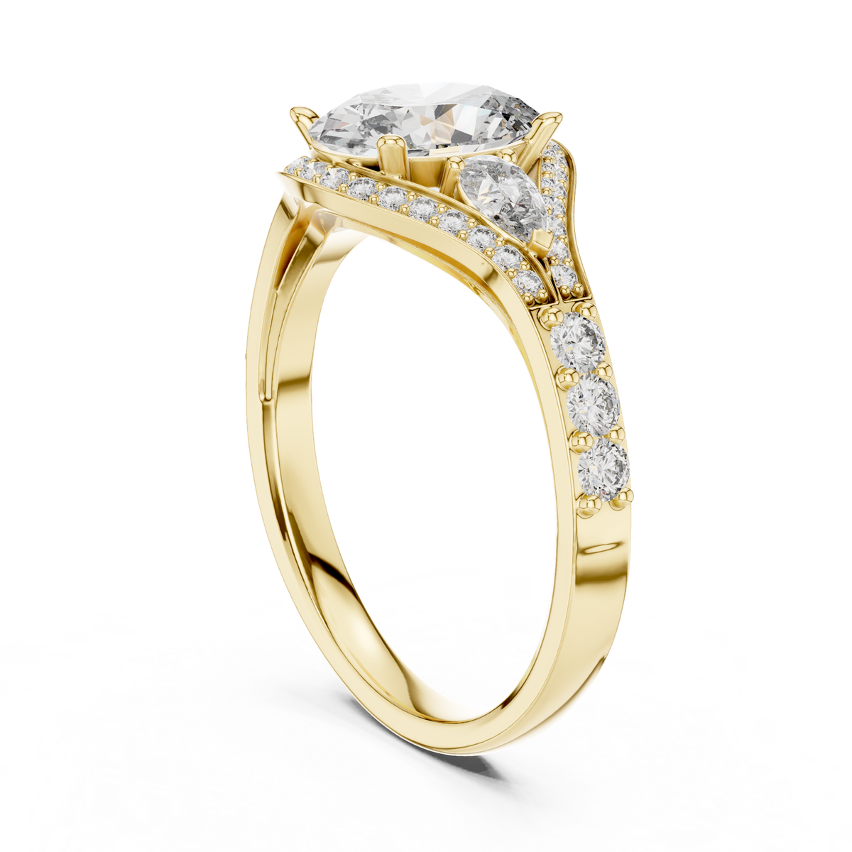 Gold Ring 00001L (49), Yellow Gold, view 1