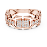 Gold Ring LR-01 (51), Rose Gold, view 4