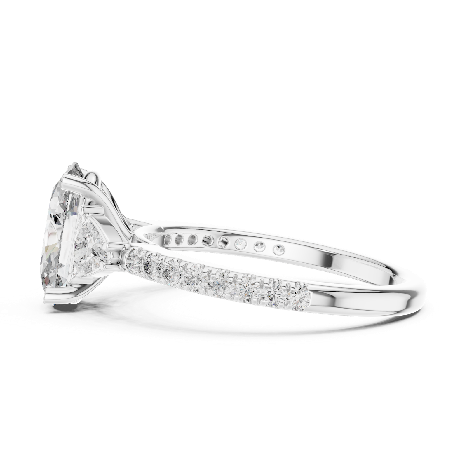 Gold Ring DDLR-184, White Gold, view 3